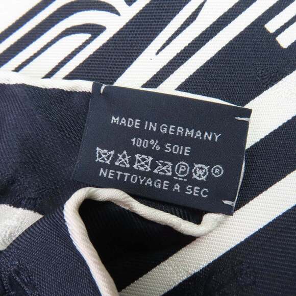 HERMES Authentic Blue Silk Scarf - Picture 5 of 5